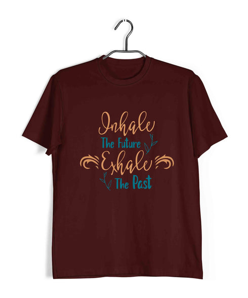 Yoga YOGA INHALE EXHALE Fitness Casual Graphic Printed T-Shirt for Men